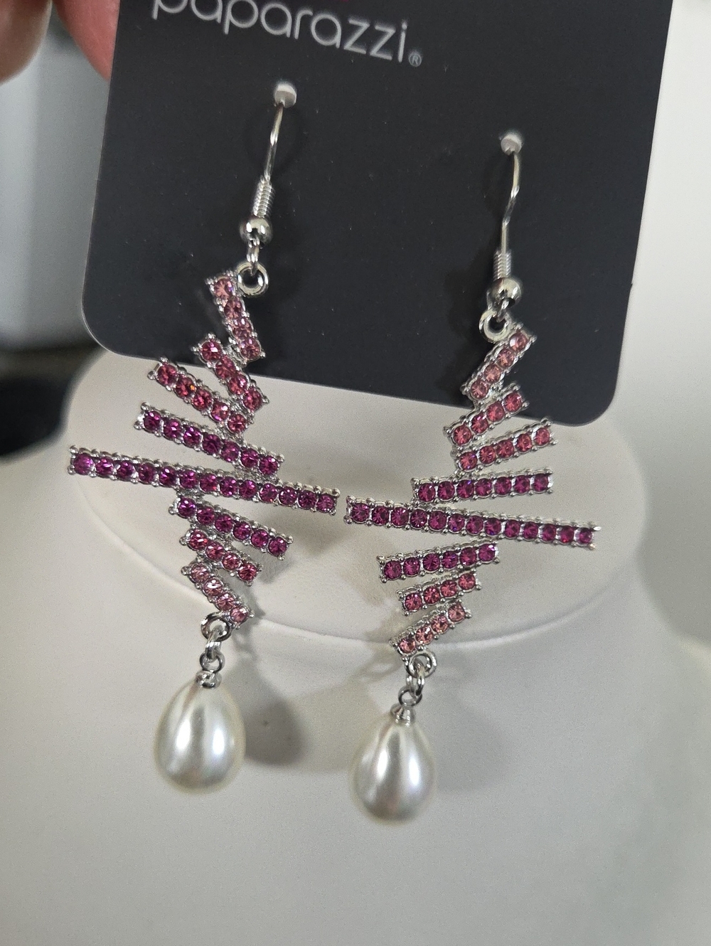 Paparazzi Timeless Energy Pink Earrings NWT